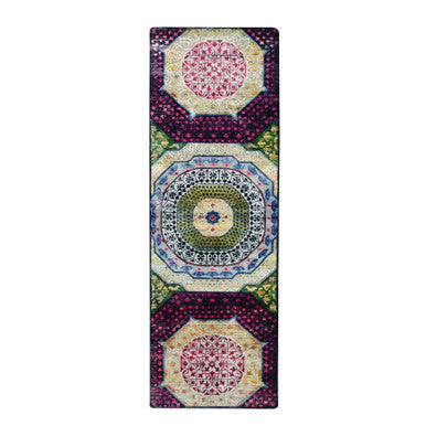 Mamluk Wool & Silk Hand Knotted Rug Red 2.8x8.1 -O075556