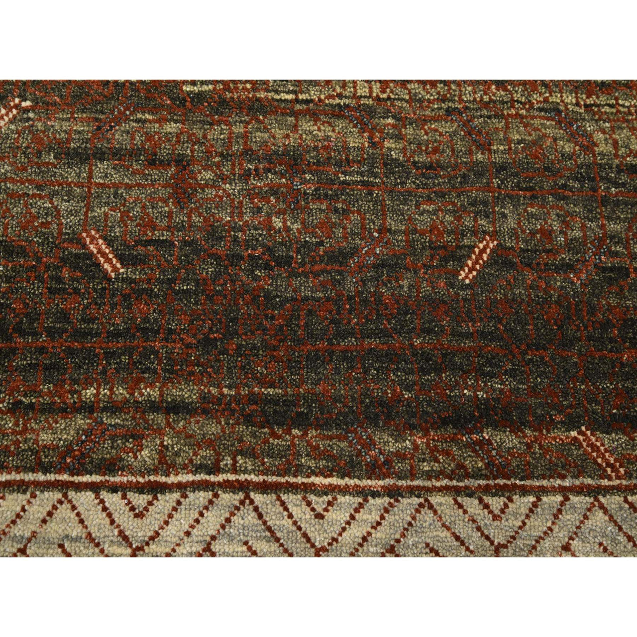 Brown 9'11" x 14'3" Khotan and Samarkand Hand knotted Wool Rug - Sku: O075562