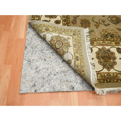 Rajasthan Wool & Silk Hand Knotted Rug Brown 7.10x9.10 -O075579
