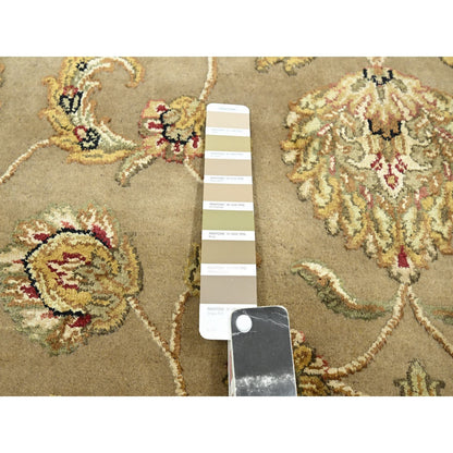 Rajasthan Wool & Silk Hand Knotted Rug Brown 7.10x9.10 -O075579