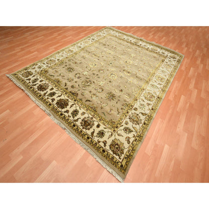 Rajasthan Wool & Silk Hand Knotted Rug Brown 7.8x9.10 -O075586