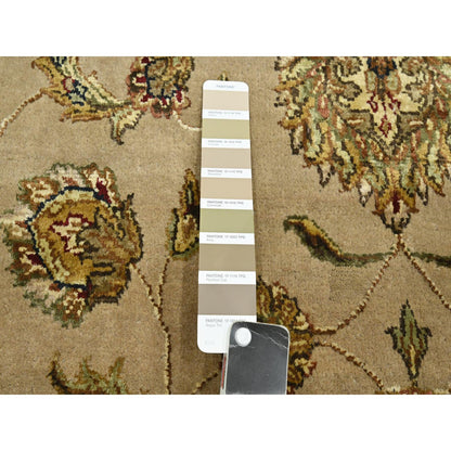 Rajasthan Wool & Silk Hand Knotted Rug Brown 7.8x9.10 -O075586