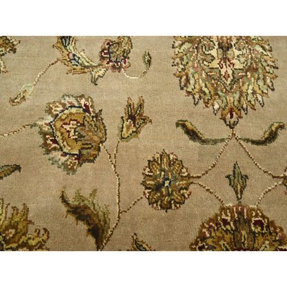 Rajasthan Wool & Silk Hand Knotted Rug Brown 7.8x9.10 -O075586