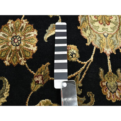 Rajasthan Wool & Silk Hand Knotted Rug Black 8.7x12.1 -O075591