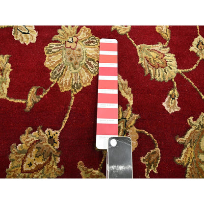 Rajasthan Wool & Silk Hand Knotted Rug Red 5.11x9.2 -O075599