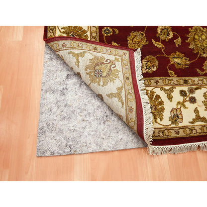 Rajasthan Wool & Silk Hand Knotted Rug Red 5.11x8.11 -O075604