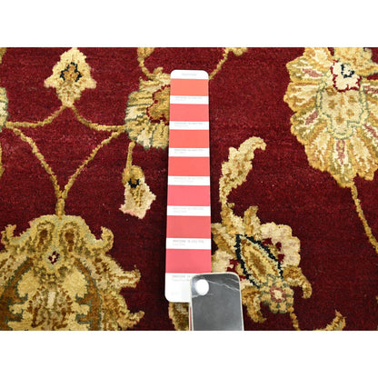 Rajasthan Wool & Silk Hand Knotted Rug Red 5.11x8.11 -O075604