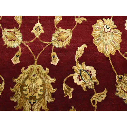 Rajasthan Wool & Silk Hand Knotted Rug Red 5.11x8.11 -O075604