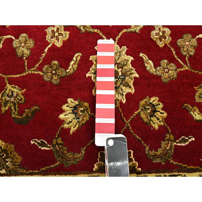 Rajasthan Wool & Silk Hand Knotted Rug Red 4.1x4.11 -O075606