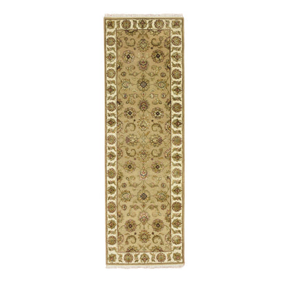 Rajasthan Wool & Silk Hand Knotted Rug Brown 2.7x8.1 -O075613