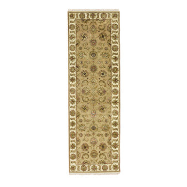 Rajasthan Wool & Silk Hand Knotted Rug Brown 2.7x8.1 -O075613