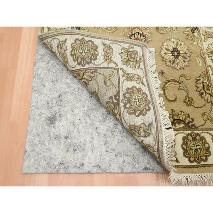 Rajasthan Wool & Silk Hand Knotted Rug Brown 2.7x8.1 -O075613