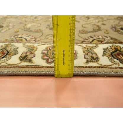Rajasthan Wool & Silk Hand Knotted Rug Brown 2.7x8.1 -O075613