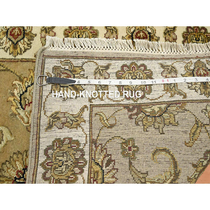 Rajasthan Wool & Silk Hand Knotted Rug Brown 2.7x8.1 -O075613