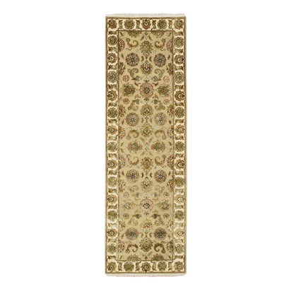 Rajasthan Wool & Silk Hand Knotted Rug Brown 2.6x7.11 -O075615