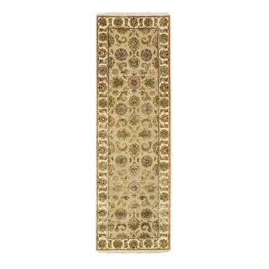 Rajasthan Wool & Silk Hand Knotted Rug Brown 2.6x7.11 -O075615