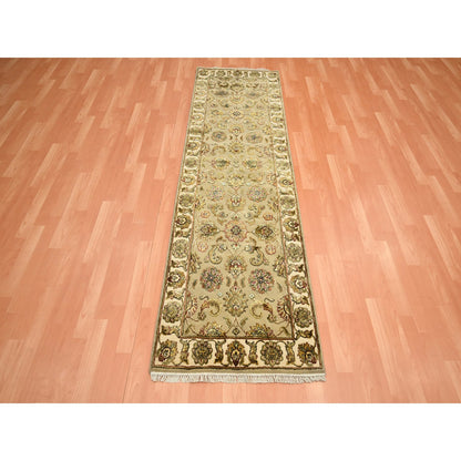 Rajasthan Wool & Silk Hand Knotted Rug Brown 2.6x7.11 -O075615