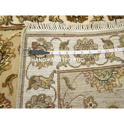 Rajasthan Wool & Silk Hand Knotted Rug Brown 2.6x7.11 -O075615