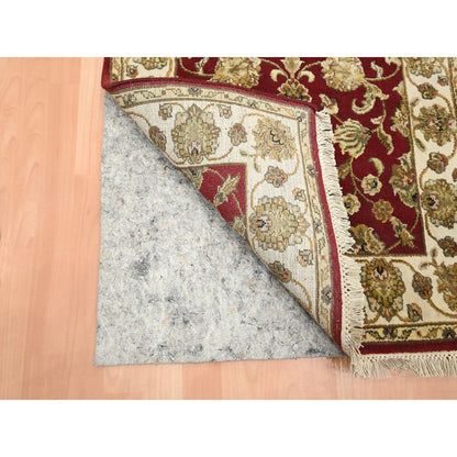 Rajasthan Wool & Silk Hand Knotted Rug Red 2.6x9.5 -O075616