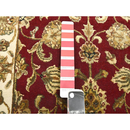 Rajasthan Wool & Silk Hand Knotted Rug Red 2.6x9.5 -O075616