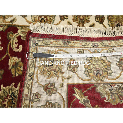 Rajasthan Wool & Silk Hand Knotted Rug Red 2.6x9.5 -O075616