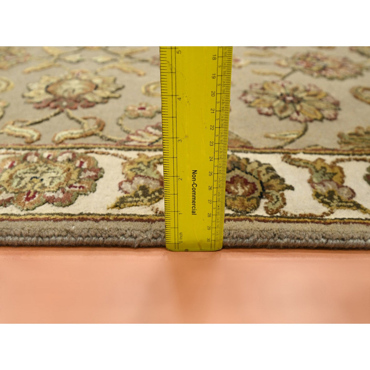 Brown 2'6" x 8'3" Rajasthan Hand knotted Wool/Silk Rug - Sku: O075617