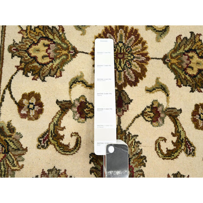 Rajasthan Wool & Silk Hand Knotted Rug Ivory 2.7x8.3 -O075620