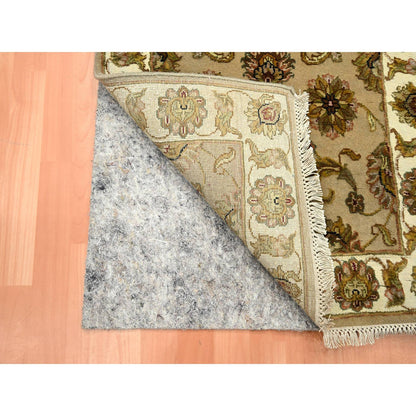 Rajasthan Wool & Silk Hand Knotted Rug Brown 2.6x8.3 -O075622