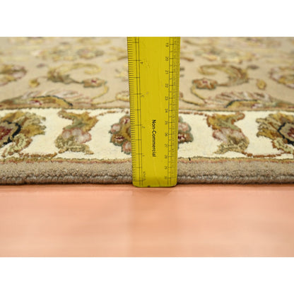Rajasthan Wool & Silk Hand Knotted Rug Brown 2.6x8.3 -O075622
