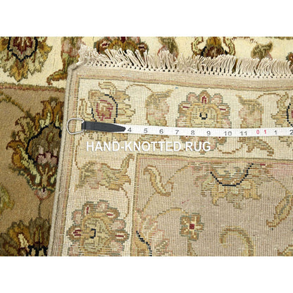 Rajasthan Wool & Silk Hand Knotted Rug Brown 2.6x8.3 -O075622