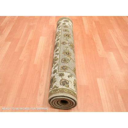 Rajasthan Wool & Silk Hand Knotted Rug Brown 3.0x5.3 -O075627