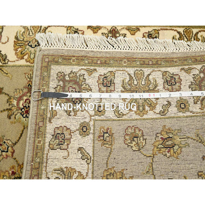 Rajasthan Wool & Silk Hand Knotted Rug Brown 3.0x5.3 -O075627