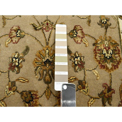 Rajasthan Wool & Silk Hand Knotted Rug Brown 2.11x5.0 -O075628