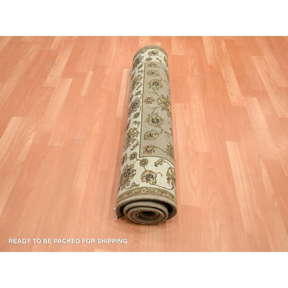 Rajasthan Wool & Silk Hand Knotted Rug Brown 2.11x5.0 -O075628