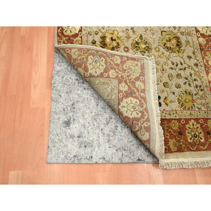 Rajasthan Wool & Silk Hand Knotted Rug Brown 2.11x5.6 -O075629
