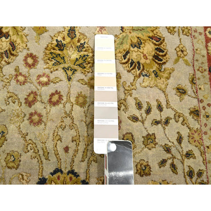 Rajasthan Wool & Silk Hand Knotted Rug Brown 2.11x5.6 -O075629