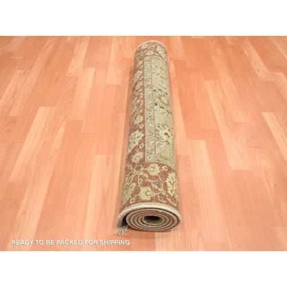Rajasthan Wool & Silk Hand Knotted Rug Brown 2.11x5.6 -O075629