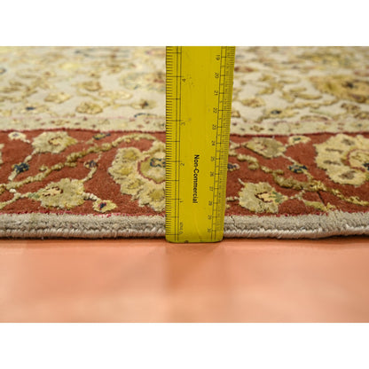 Rajasthan Wool & Silk Hand Knotted Rug Brown 2.11x5.6 -O075629