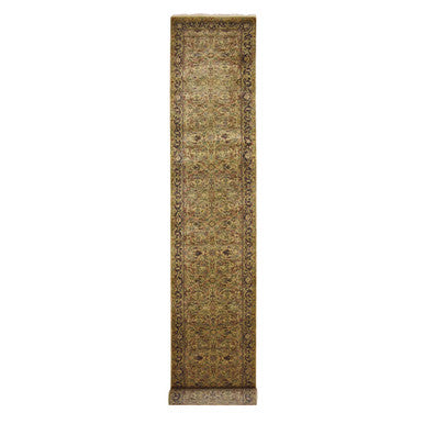 Rajasthan Wool Hand Knotted Rug Yellow 3.2x19.4 -O075632