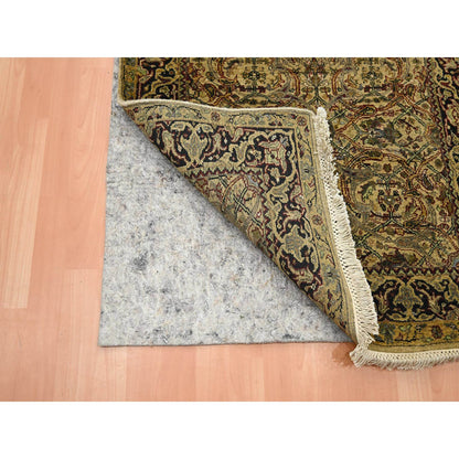 Rajasthan Wool Hand Knotted Rug Yellow 3.2x19.4 -O075632