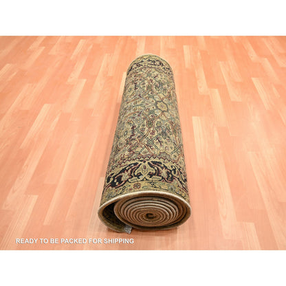 Rajasthan Wool Hand Knotted Rug Yellow 3.2x19.4 -O075632