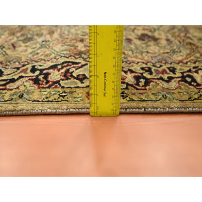 Rajasthan Wool Hand Knotted Rug Yellow 3.2x19.4 -O075632