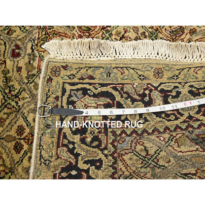 Rajasthan Wool Hand Knotted Rug Yellow 3.2x19.4 -O075632
