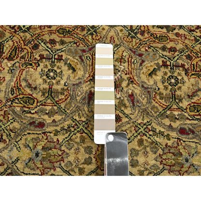 Rajasthan Wool Hand Knotted Rug Yellow 3.0x19.5 -O075633