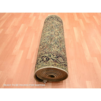 Rajasthan Wool Hand Knotted Rug Yellow 3.0x19.5 -O075633