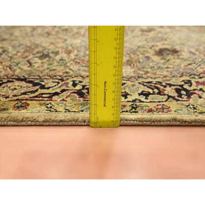 Rajasthan Wool Hand Knotted Rug Yellow 3.0x19.5 -O075633
