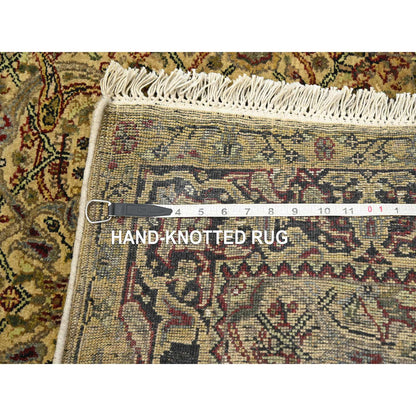 Rajasthan Wool Hand Knotted Rug Yellow 3.0x19.5 -O075633