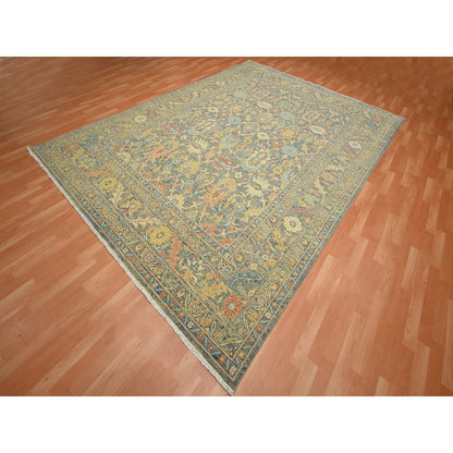 Oushak And Peshawar Wool Hand Knotted Rug Grey 8.11x12.1 -O075636