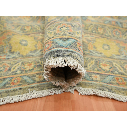 Oushak And Peshawar Wool Hand Knotted Rug Grey 8.11x12.1 -O075636