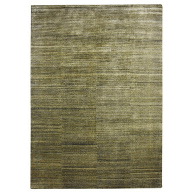 Modern and Contemporary Silk Hand Knotted Rug Green 9.10x13.11 -O075639